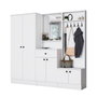 Hanah Home Perchero Blanco con Estante Ajustable